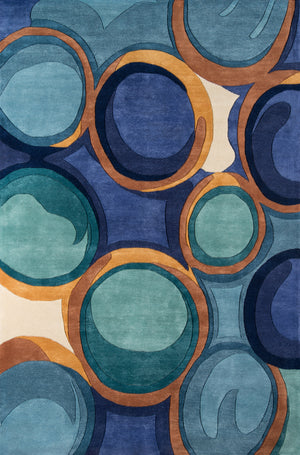 Momeni Rug New Wave Collection | Blue - NEWWANW133BLU