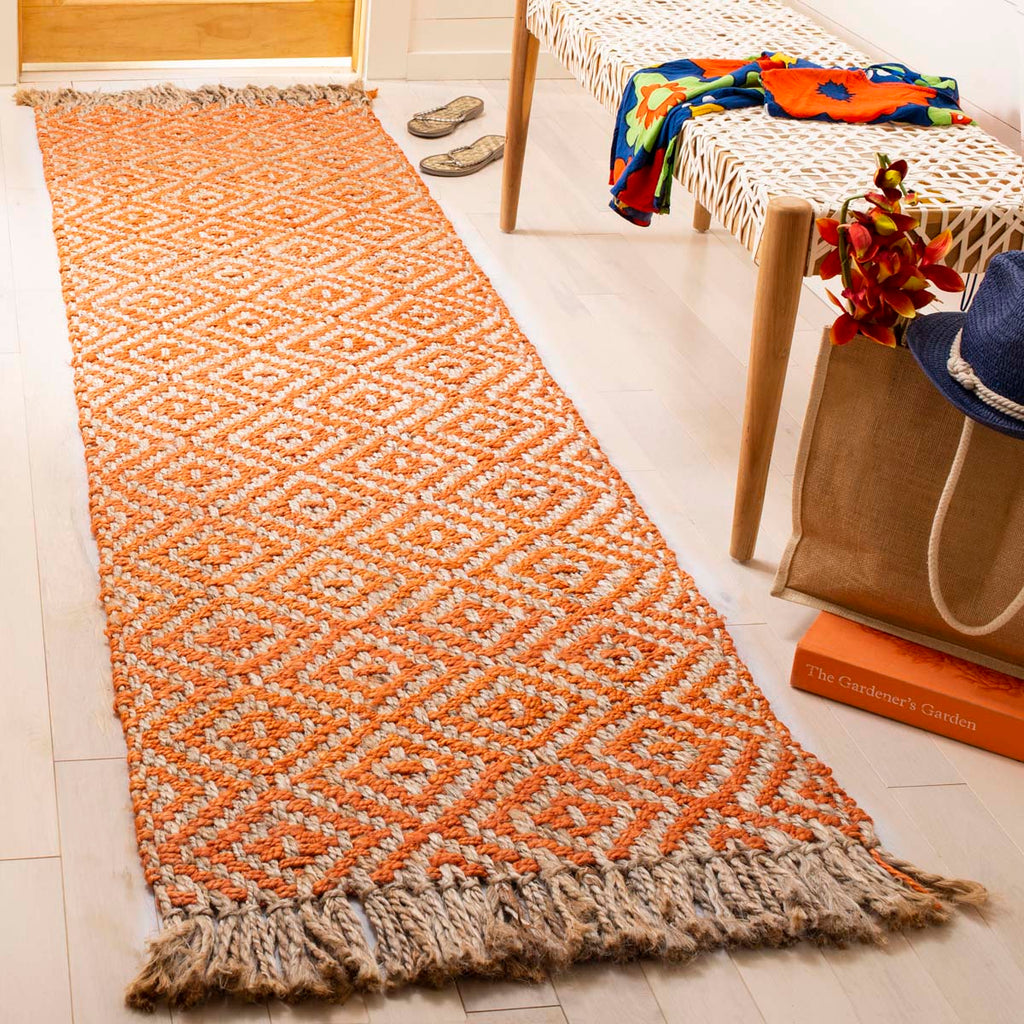 Safavieh Natural Fiber Rug Collection NF266B - Orange / Natural