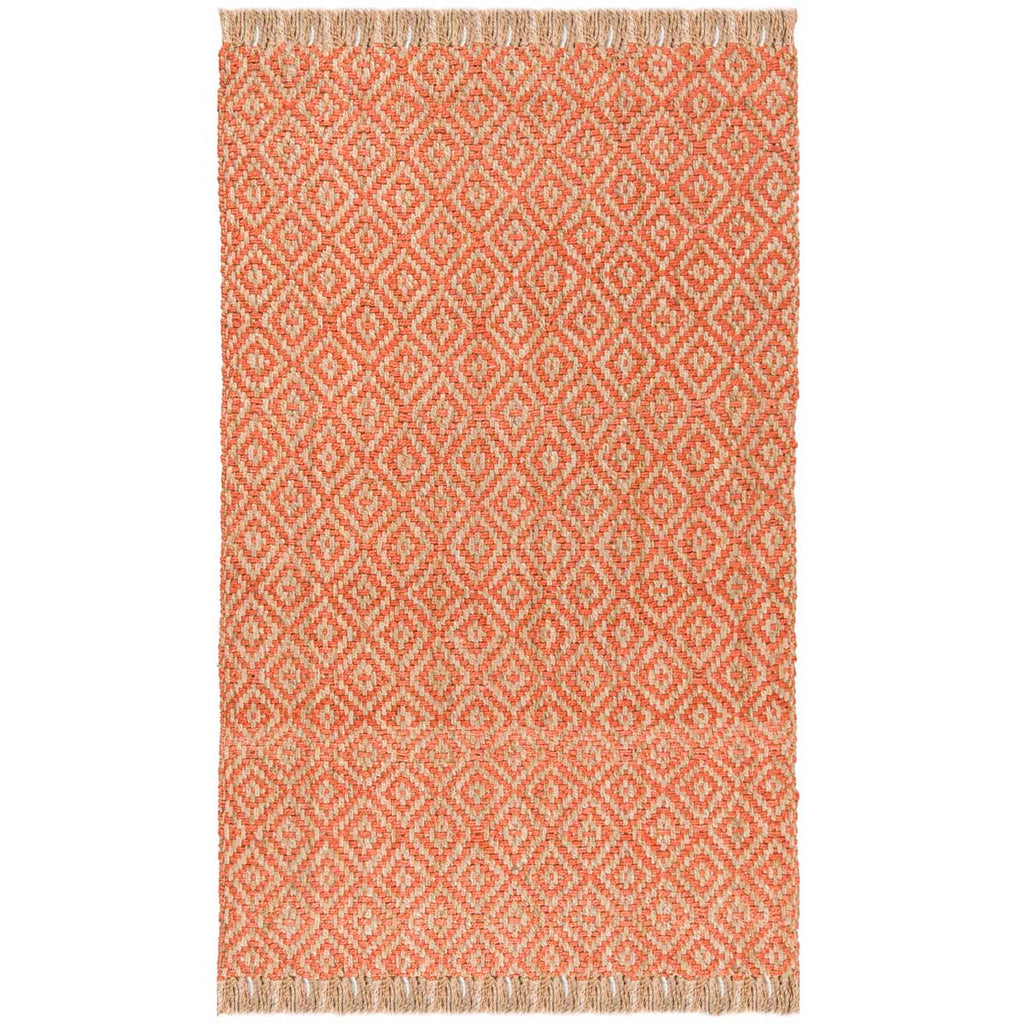 Safavieh Natural Fiber Rug Collection NF266B - Orange / Natural