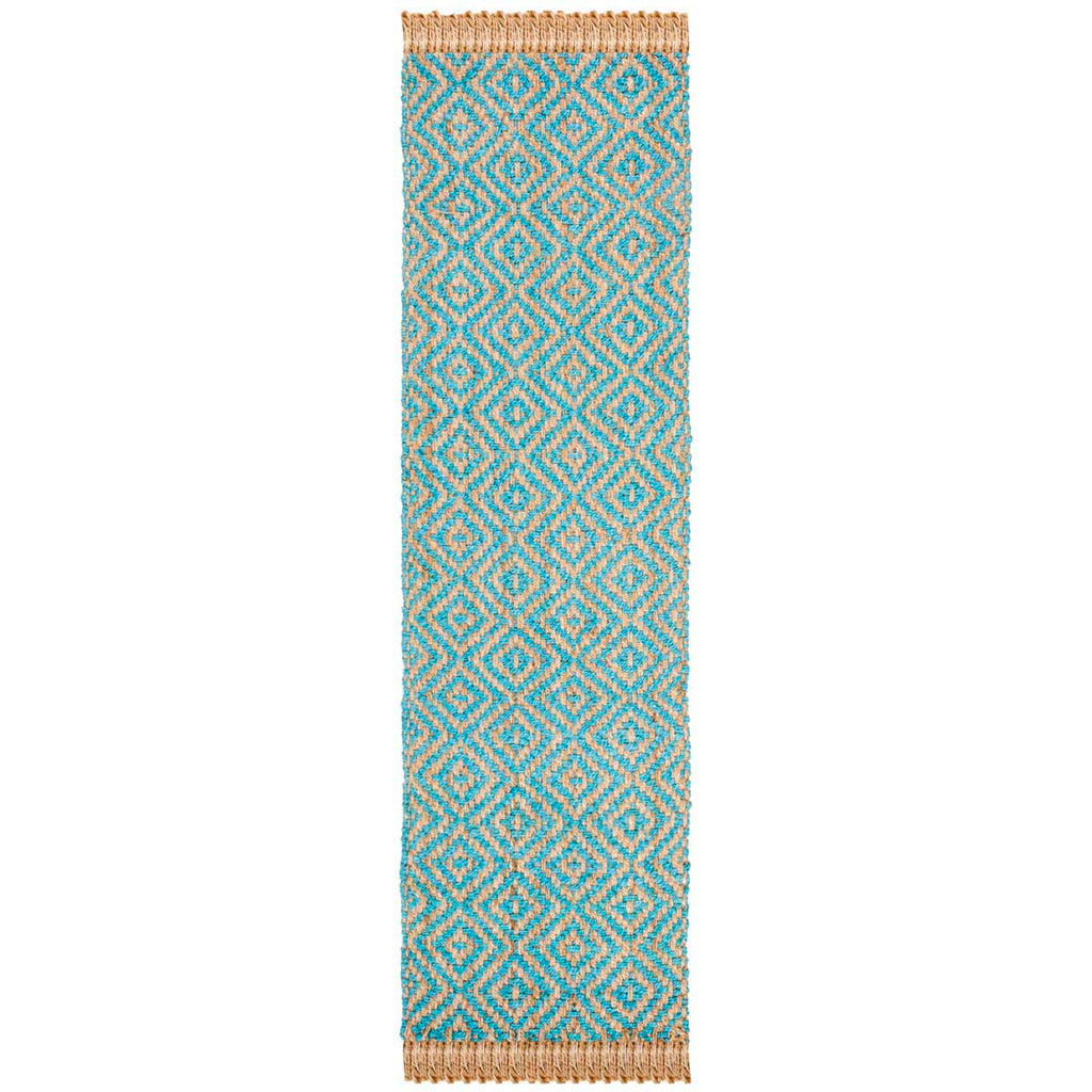 Safavieh Natural Fiber Rug Collection NF266C - Turquoise / Natural