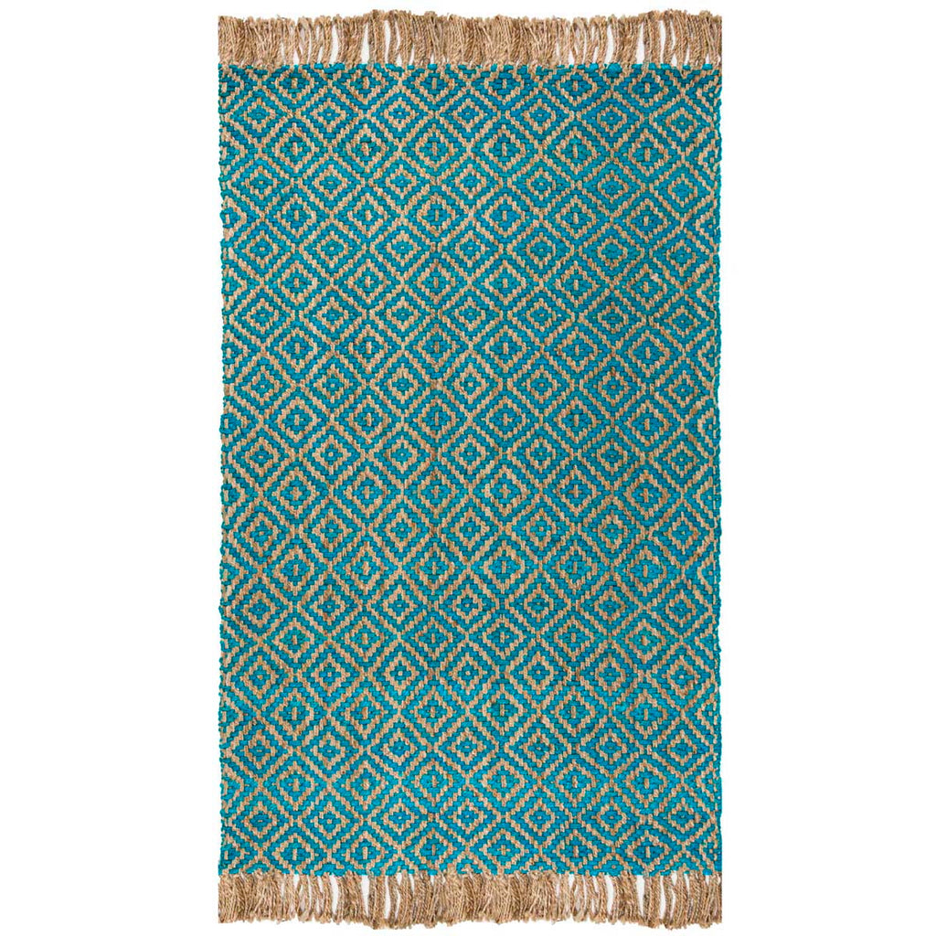 Safavieh Natural Fiber Rug Collection NF266C - Turquoise / Natural