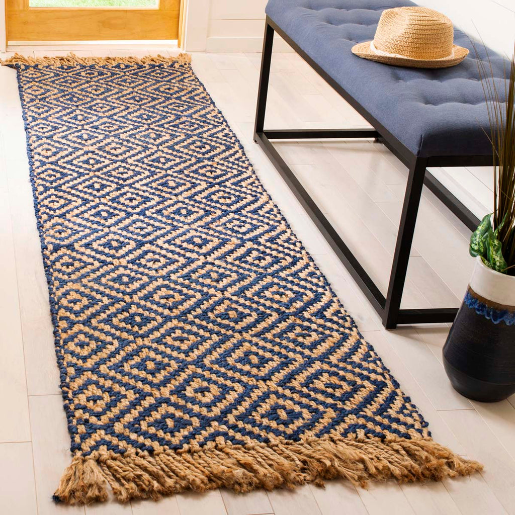 Safavieh Natural Fiber Rug Collection NF266D - Tropical Blue / Natural