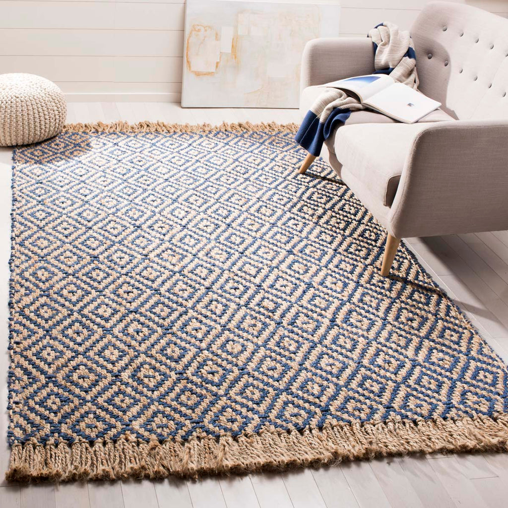 Safavieh Natural Fiber Rug Collection NF266D - Tropical Blue / Natural