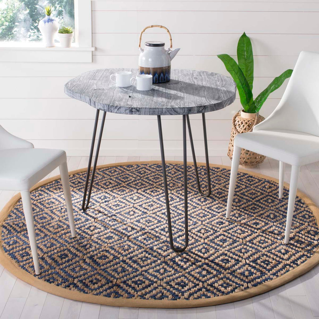 Safavieh Natural Fiber Rug Collection NF266D - Tropical Blue / Natural