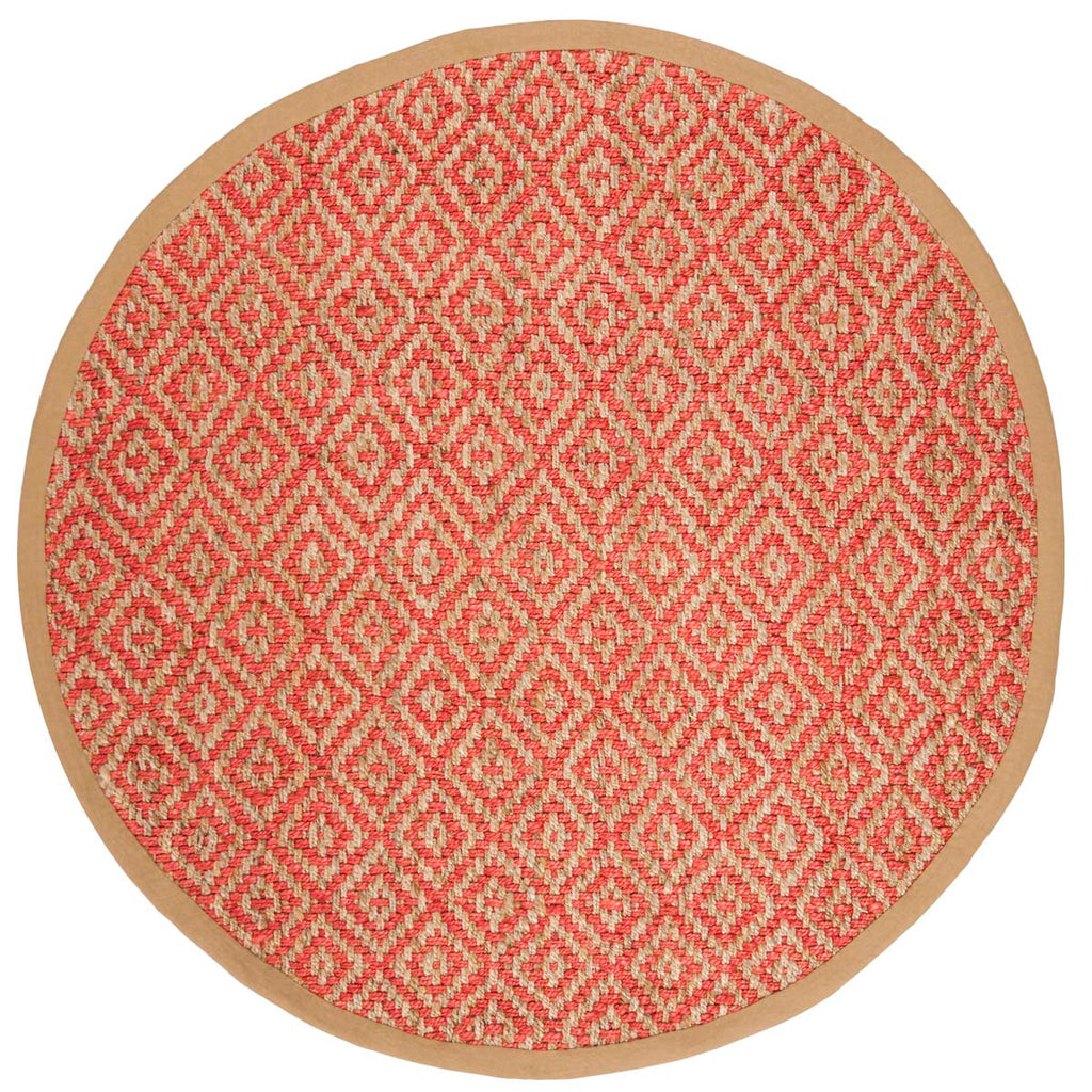 Safavieh Natural Fiber Rug Collection NF266G - Fuchsia / Natural