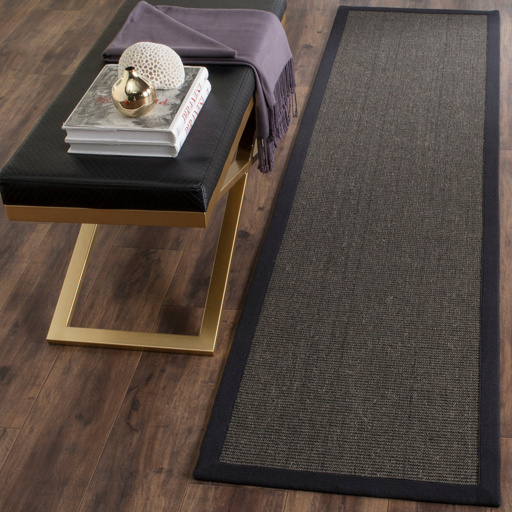 Safavieh Natural Fiber Rug Collection NF441D - Charcoal / Charcoal