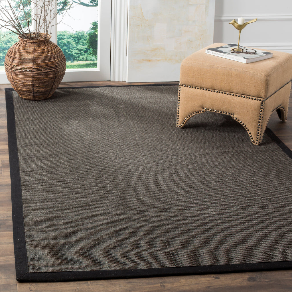 Safavieh Natural Fiber Rug Collection NF441D - Charcoal / Charcoal