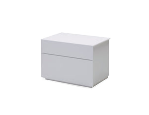 VEX Night Table 2-Drawer White Matte / Soft Close Drawers | Mobital - NIG-VEX9-MWHI-