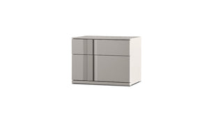 CARBON Night Table 2-Drawer LSF Stone Matte / Soft Closing Drawers | Mobital - NIL-CARB-MSTO-