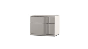 CARBON Night Table 2-Drawer RSF Stone Matte / Soft Closing Drawers | Mobital - NIR-CARB-MSTO-