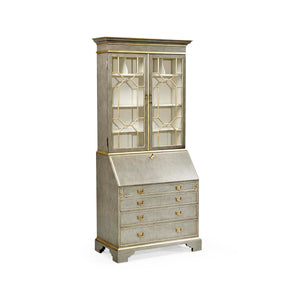 Buckingham Georgian Grey & Gilded Secretary | Jonathan Charles Furniture - 492260-PBG