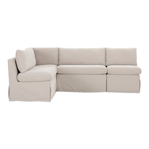 Fable Slipcover Dining Banquette L-Shape Beige 96In | Moe's Home Collection - OA-1067-34