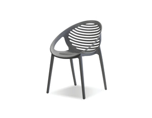 GRAVELY Stackable Dining Chair Grey Polypropelene | Mobital - OAR-GRAV-GREY-