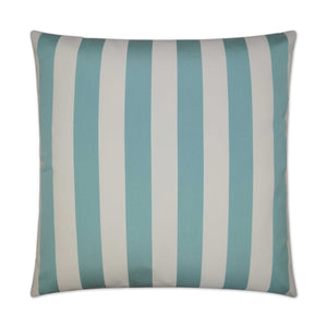 Outdoor Café Stripe Pillow - Aqua | DV Kap
