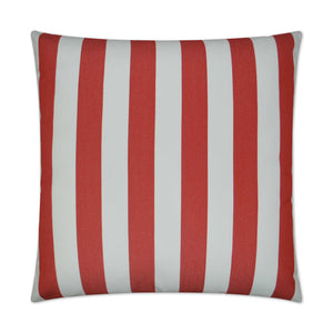 Outdoor Café Stripe Pillow - Red | DV Kap