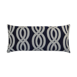 Outdoor Sea Shore Lumbar Pillow - Navy | DV Kap