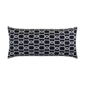 Outdoor Ocean Gate Lumbar Pillow - Navy | DV Kap
