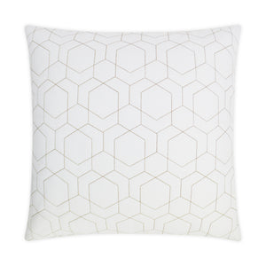 Outdoor Hex Quilt Pillow - White | DV Kap