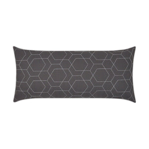 Outdoor Hex Quilt Lumbar Pillow - Grey | DV Kap