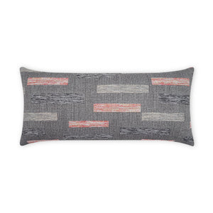 Outdoor Blockweave Lumbar Pillow - Coral | DV Kap