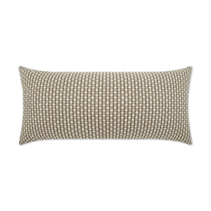 Outdoor Dot Dash Lumbar Pillow - Taupe | DV Kap