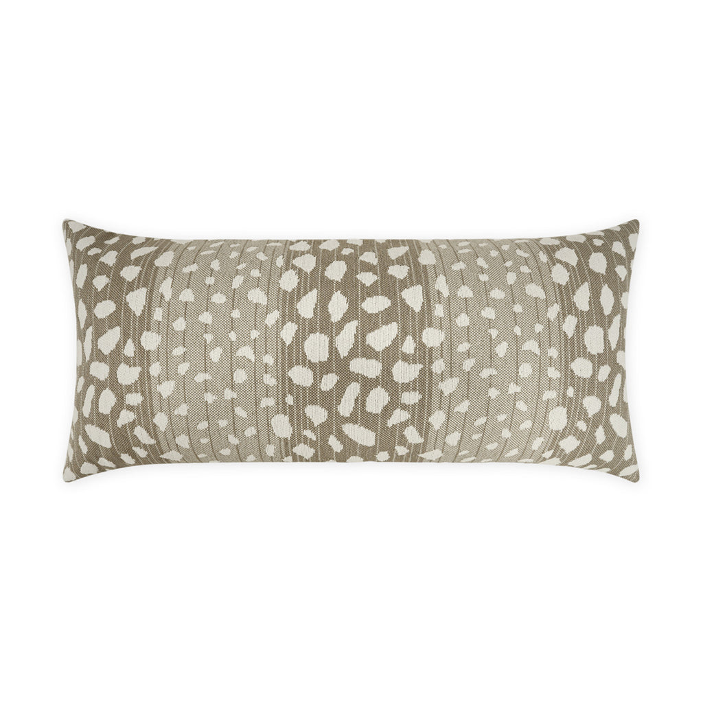 Outdoor Deerskin Lumbar Pillow - Alabaster | DV Kap