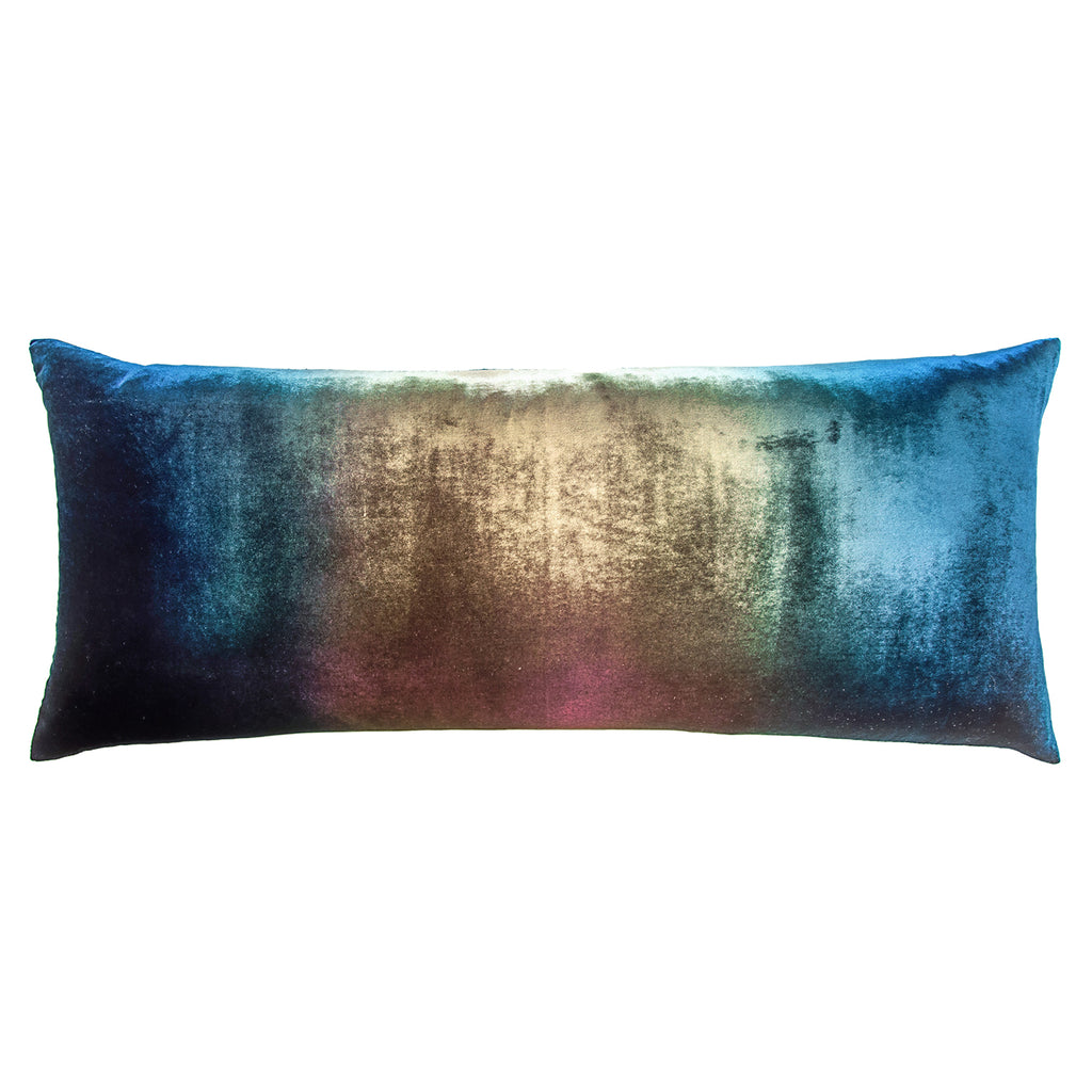 Ombre Peacock Velvet Large Boudoir Pillows | Kevin O'Brien - OMLB-H21