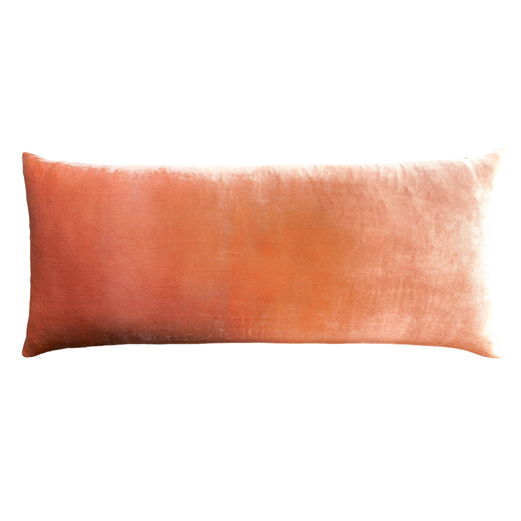 Ombre Mango Velvet Large Boudoir Pillows | Kevin O'Brien - OMLB-H22