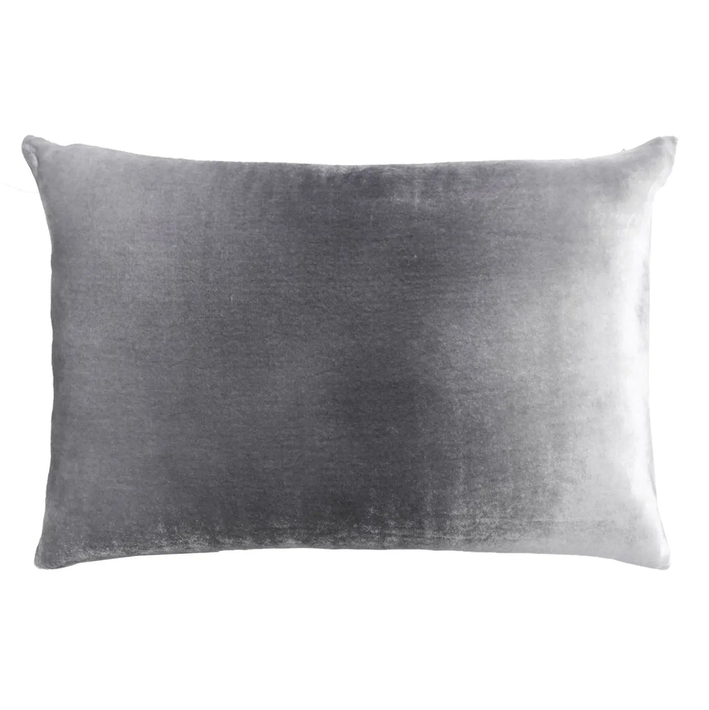 Ombre Silver Velvet Large Boudoir Pillows | Kevin O'Brien - OMLB-H55