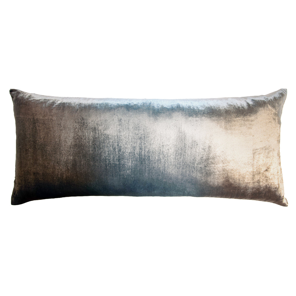 Ombre Gunmetal Velvet Large Boudoir Pillows | Kevin O'Brien - OMLB-H57