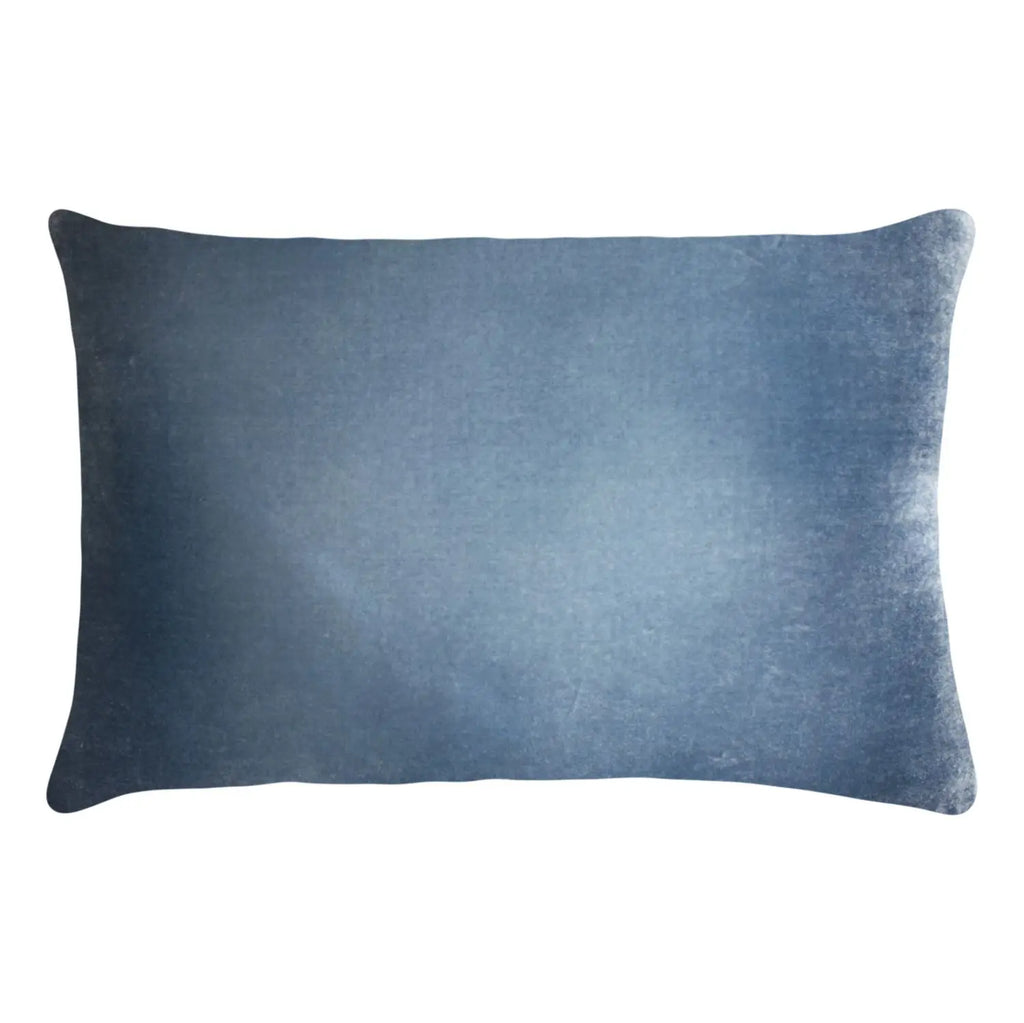 Ombre Denim Velvet Large Boudoir Pillows | Kevin O'Brien -OMLB-H63