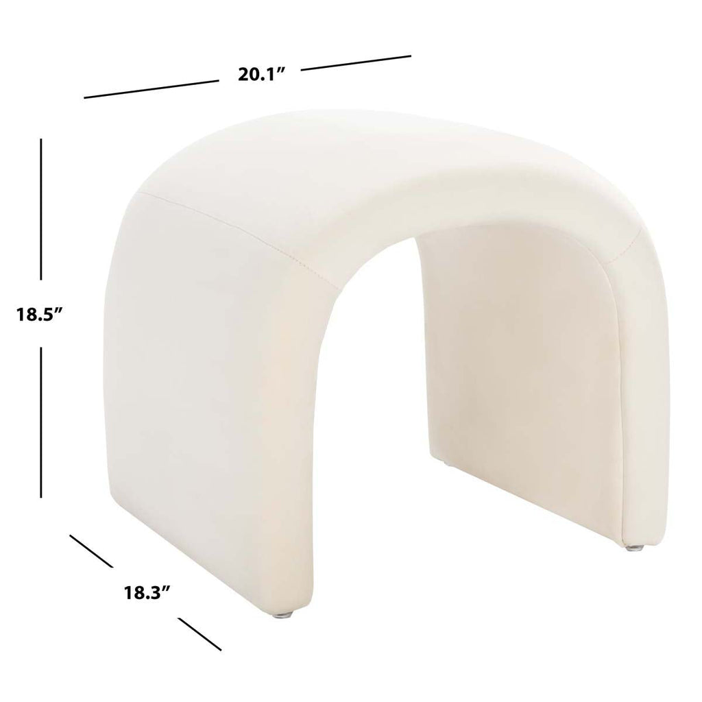 Kibo Ottoman | Safavieh - OTT1300 - Cream