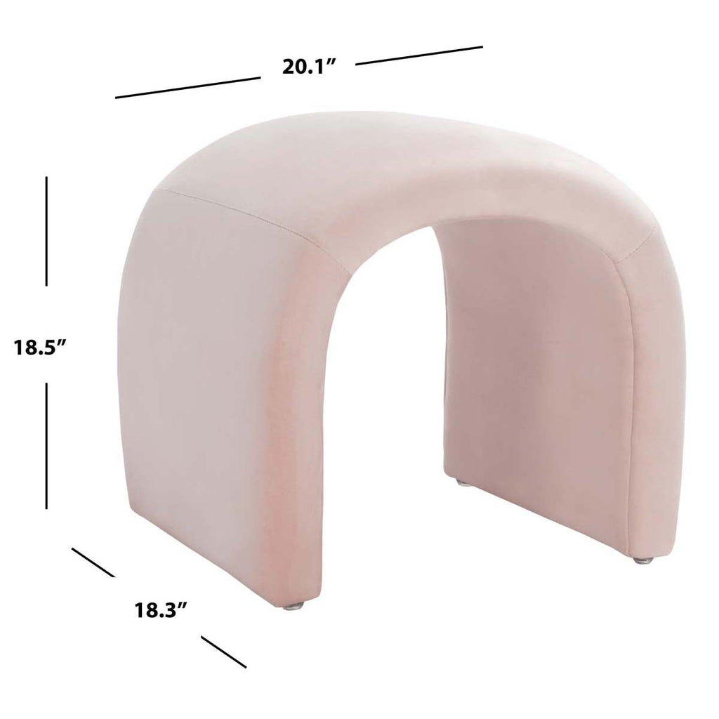 Kibo Ottoman | Safavieh - OTT1300 - Light Pink