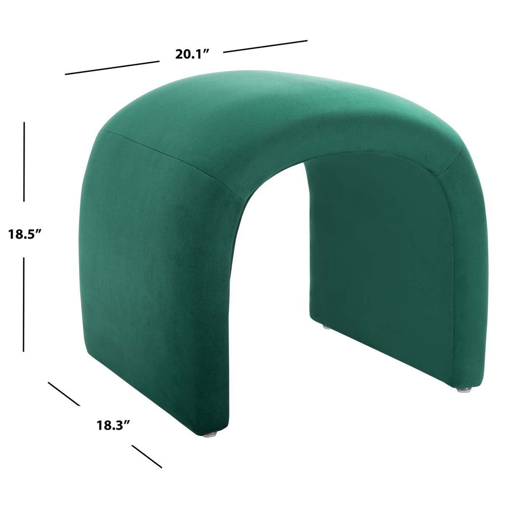 Kibo Ottoman | Safavieh - OTT1300 - Emerald