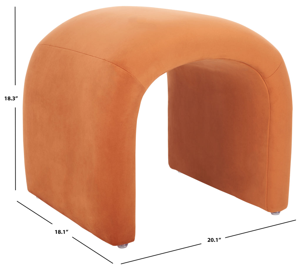 Kibo Ottoman | Safavieh - OTT1300 - Rust