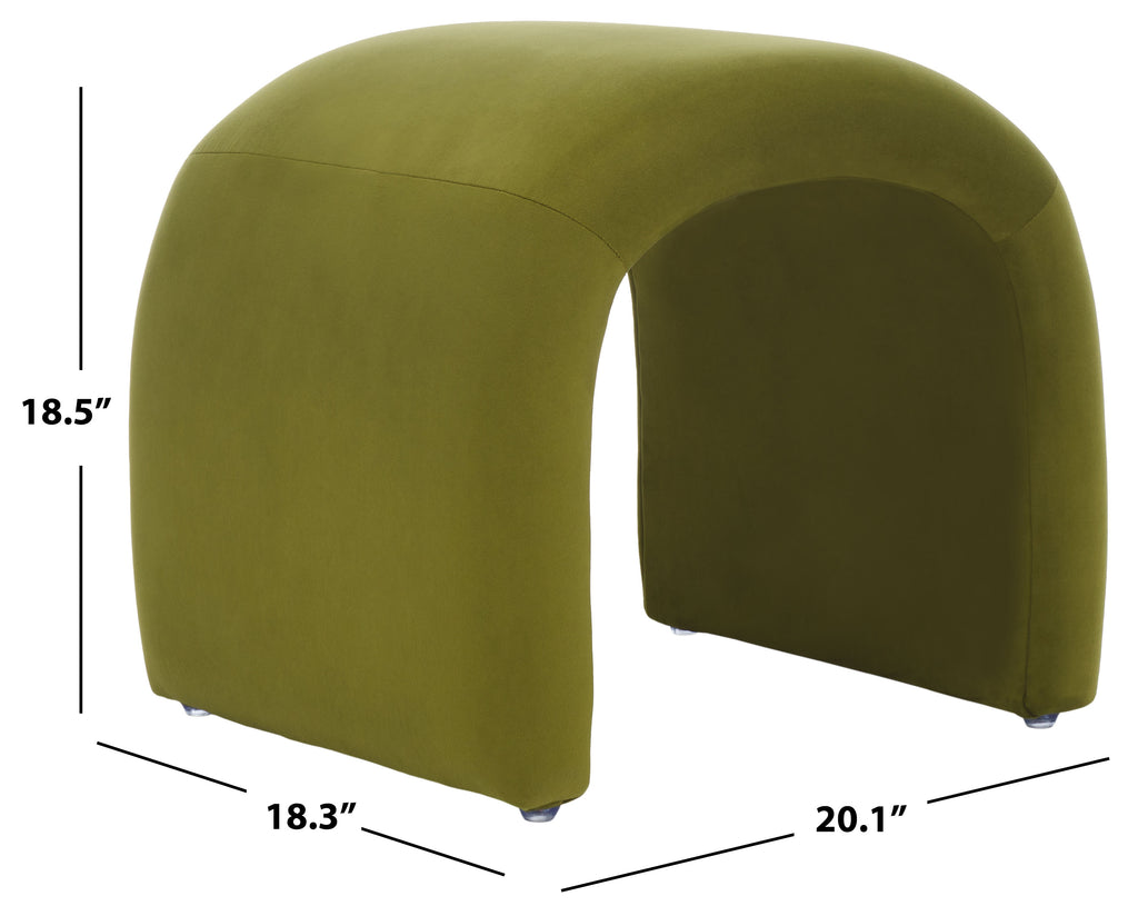 Kibo Ottoman | Safavieh - OTT1300 - Olive