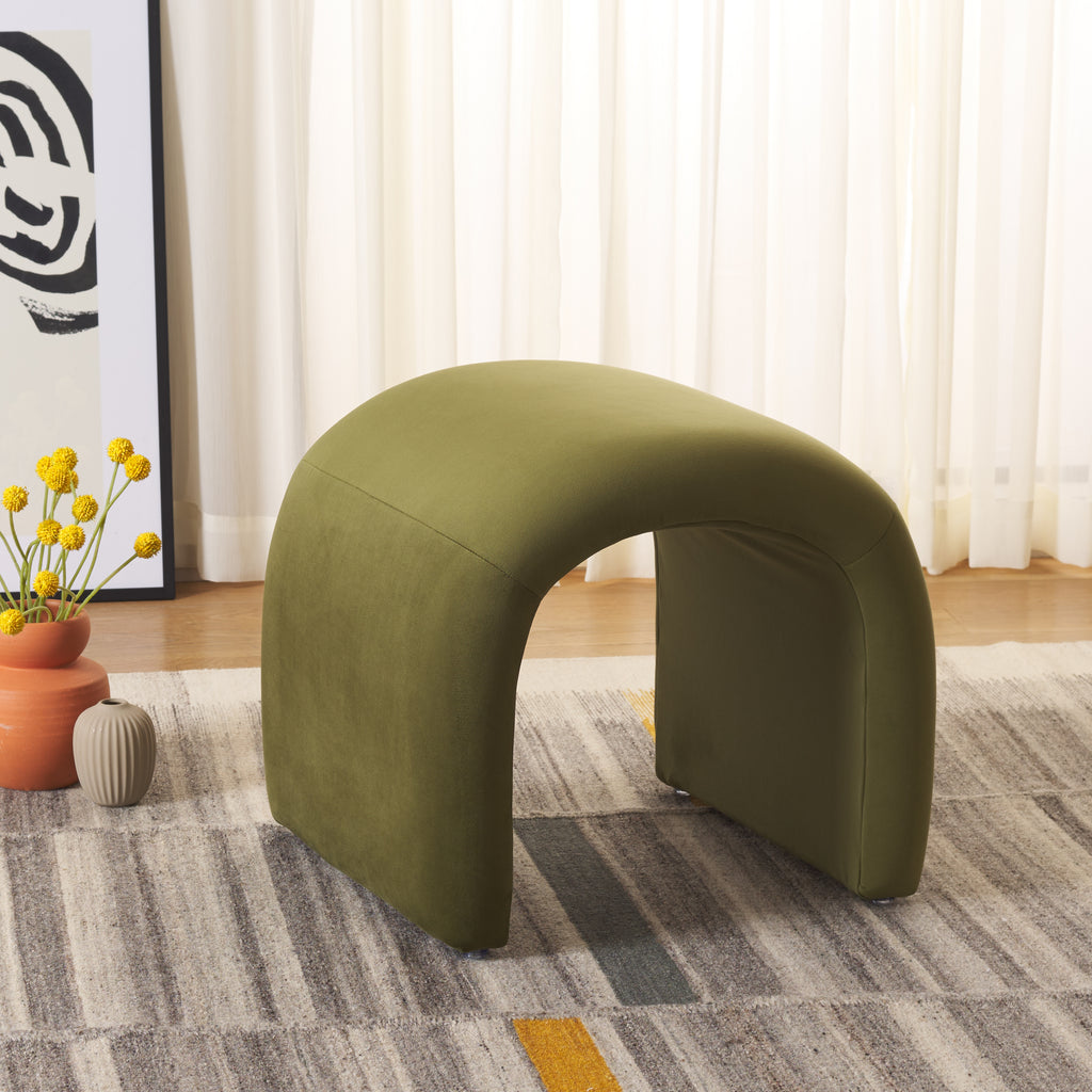 Kibo Ottoman | Safavieh - OTT1300 - Olive