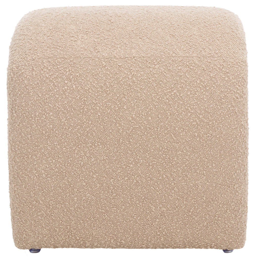 Kibo Ottoman | Safavieh - OTT1300 - Tan Boucle