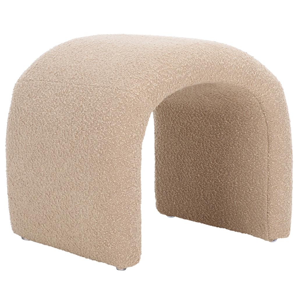 Kibo Ottoman | Safavieh - OTT1300 - Tan Boucle