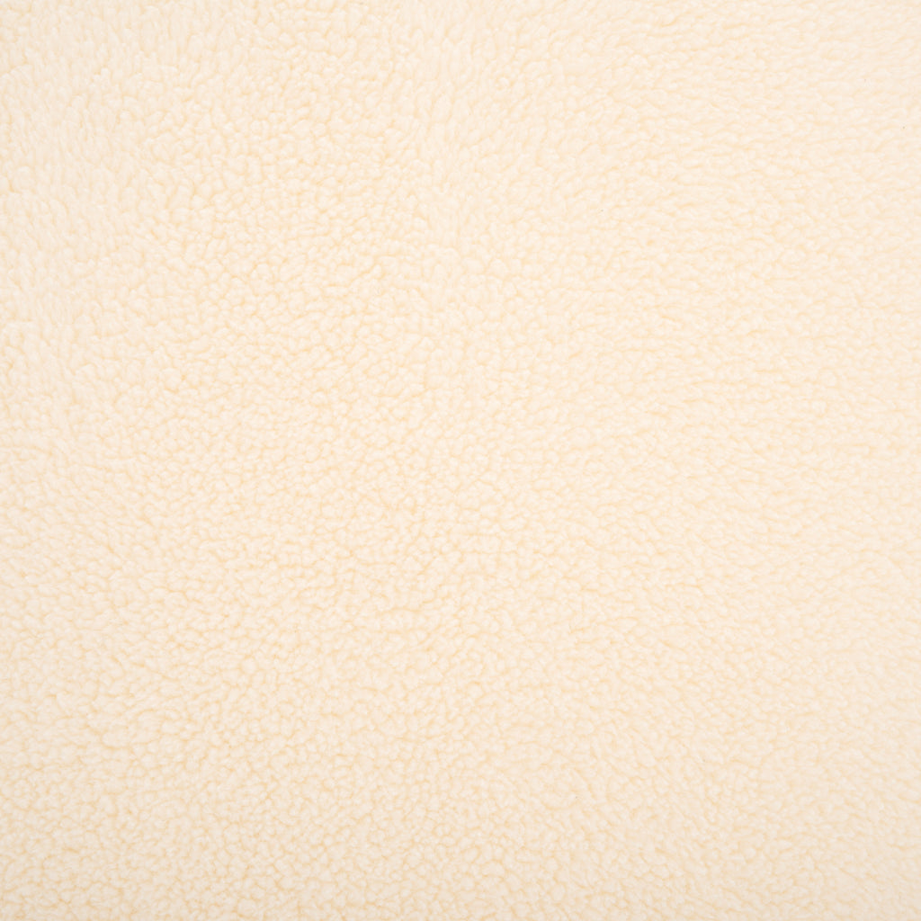 Kibo Ottoman | Safavieh - OTT1300 - Cream Faux Shearling