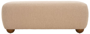 Whitley Rectangular Ottoman W/ Wood Legs | Safavieh  - OTT1302