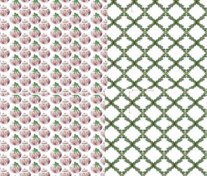 Reversible Red Ginger Jar and Trellis Gift Wrap