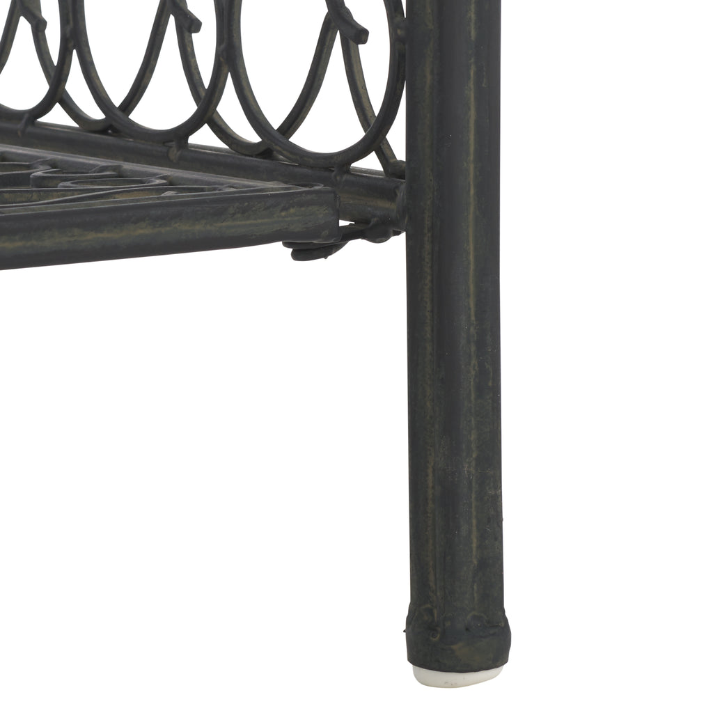 Amaris 4 Tier Outdoor Bakers Rack | Safavieh -  PAT5014 - Black