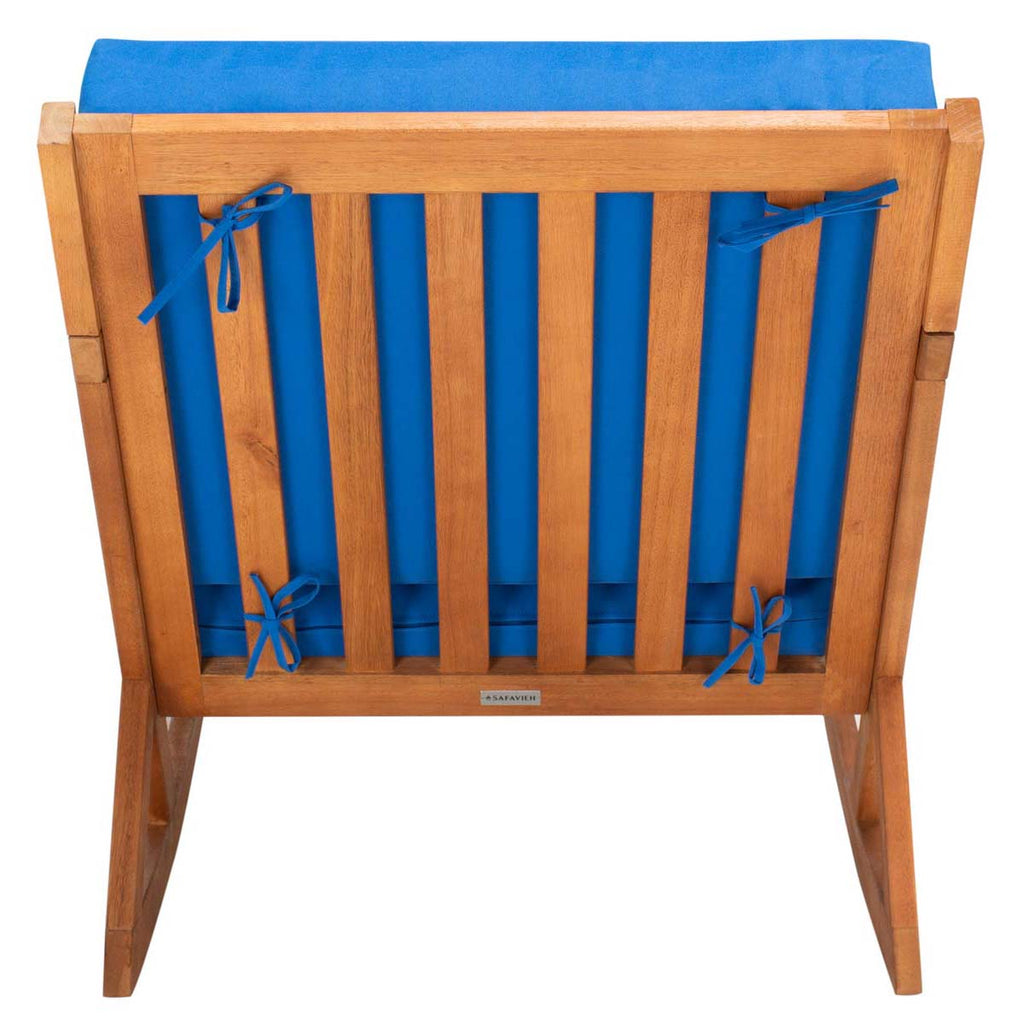 Safavieh Vernon Rocking Chair , PAT7013 - Natural / Royal Blue
