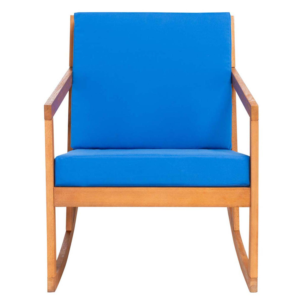 Safavieh Vernon Rocking Chair , PAT7013 - Natural / Royal Blue