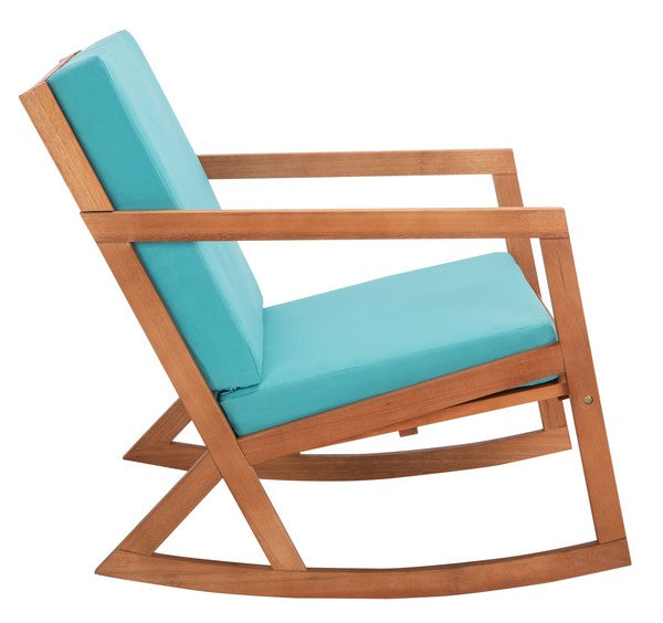 Safavieh Vernon Rocking Chair , PAT7013 - Natural / Aqua