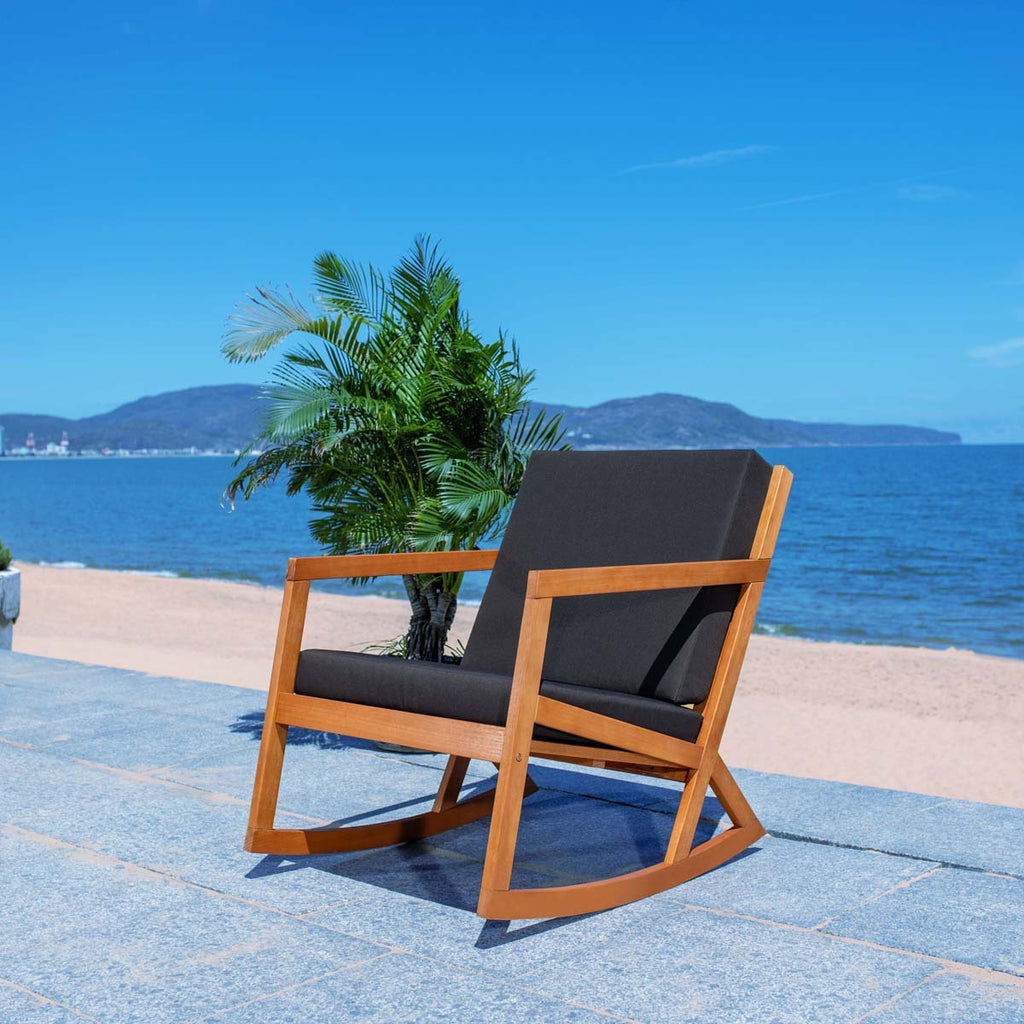 Safavieh Vernon Rocking Chair , PAT7013 - Natural / Black