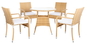 Safavieh Laina 5 Piece Dining Set - Natural / White
