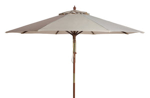Cannes 9Ft Wood Crank Umbrella | Safavieh - PAT8009
