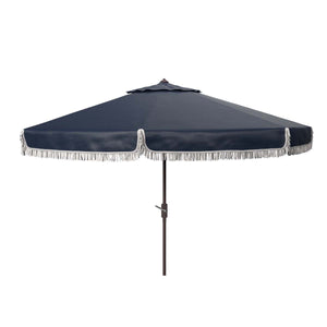 Milan Fringe 11Ft Rnd Crank Umbrella  | Safavieh - PAT8108